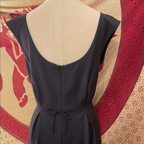 Dark gray J. Crew Sleeveless Bateau Sheath Midi Dress - Picture 7 of 7